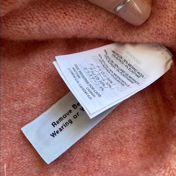 J. Crew NWT Pastel Pink Wool Blend Turtleneck Sweater - Picture 6 of 11